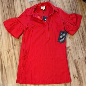 NWT Tuckernuck Red Crepe Massey Dress